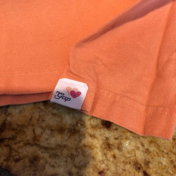 Gap Kids Girls Orange T Shirt Long Sleeves Orange XL (12) - Picture 4 of 6